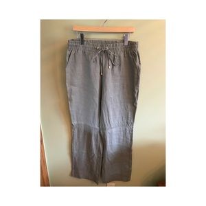 Olive green linen pants